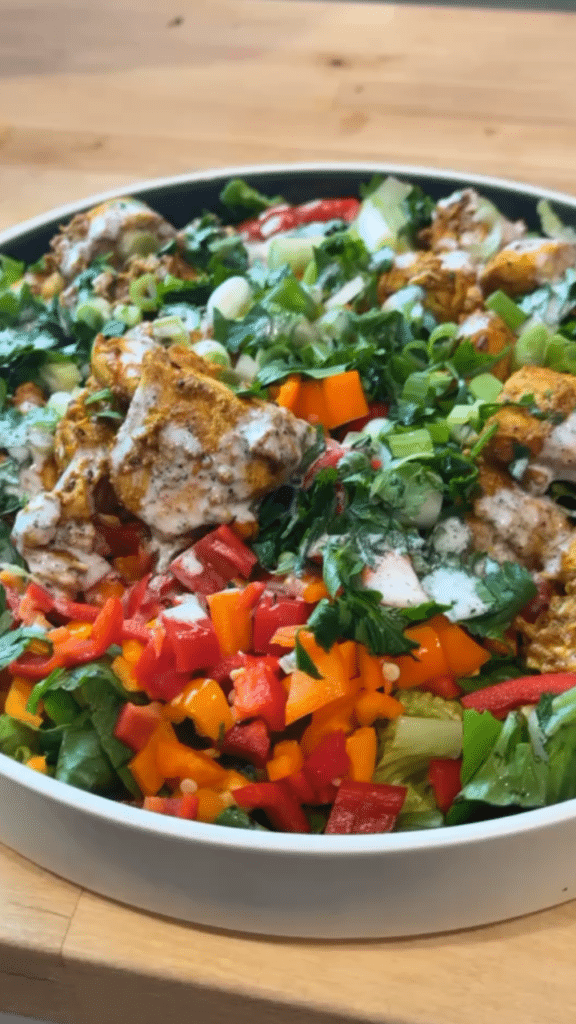 chicken kabob salad