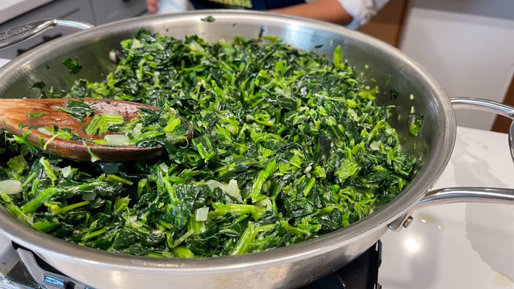 Afghan Sabzi (spinach.